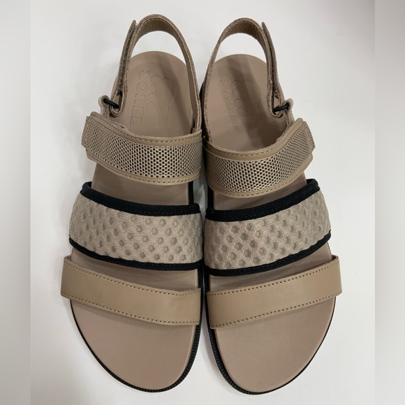 Sorel Roaming Decon Sligback Flats Sandals Sz 7.5 Tan Gladiator Ankle Strap - Picture 6 of 16